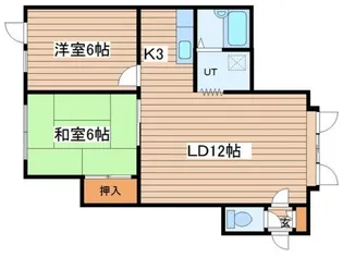 パークハイツ本町【102号室】の間取り