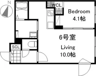 ラグランジュ元町【406号室】の間取り