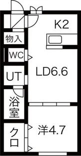 ロフティハウス【103号室】の間取り