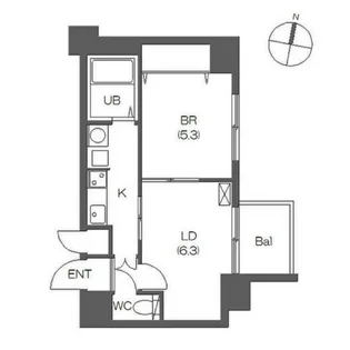 レジディア桑園【10階】の間取り