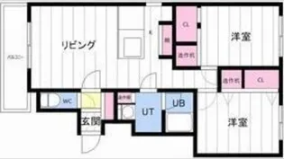 フラット佳月【4階】の間取り