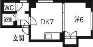 プログレスコート六番館【4階】の間取り