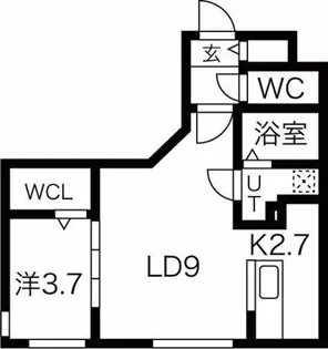 ラ・エスペランス麻生【4階】の間取り