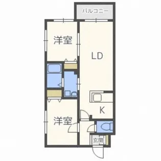 グランディールN21EAST【5階】の間取り