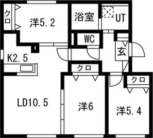 GLACIA N32【3階】の間取り