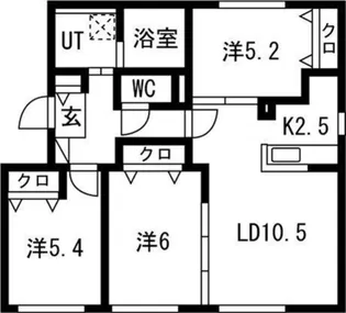 GLACIA N32【2階】の間取り