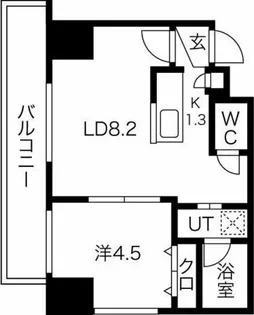 N25E9アーバンハウス【8階】の間取り