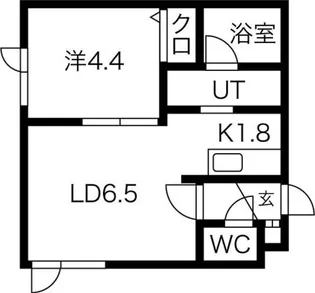 アークコート北27条Ⅱ【204号室】の間取り