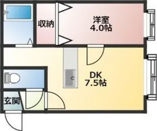 クルーズハウス東区役所前【203号室】の間取り