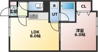 マンション大雪【6号室】の間取り