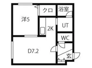 ブランノワール東区役所【3階】の間取り