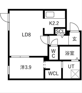 Ts COURT ASABU East【302号室】の間取り