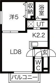 Lichtrare北大West【4階】の間取り