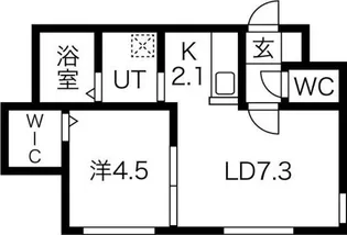 Lichtrare北大East【1階】の間取り