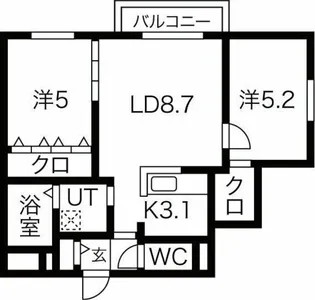 ENCORE北27条【4階】の間取り