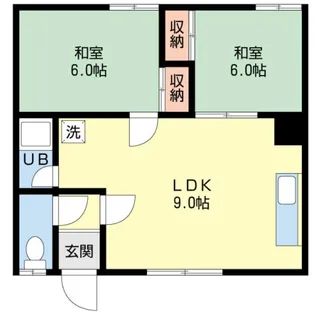 フラワーハイツC【202号室】の間取り