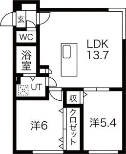 THE RESIDENCE【4階】の間取り
