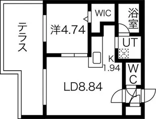 エス.フィールド北23【101号室】の間取り