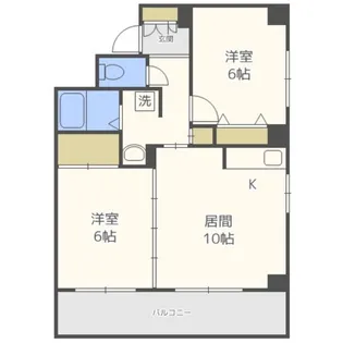 レジデンスカトウ【4階】の間取り