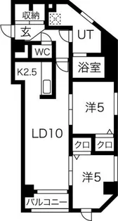 フランセレジデンシア スイート南麻生【2階】の間取り