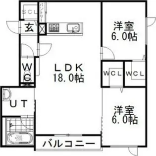 パーク ハイム【303号室】の間取り