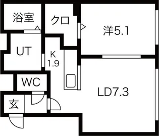 ecoa北7条【503号室】の間取り
