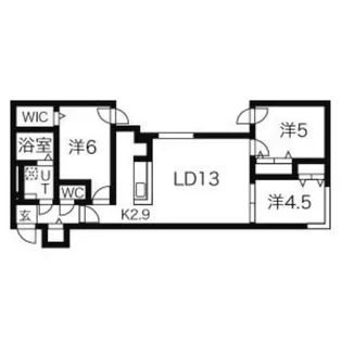 ヴェリタス美術館通【2階】の間取り