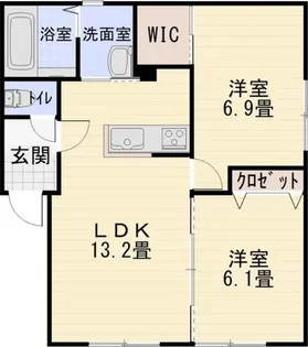 メゾン・ド・ウェリナ【2階】の間取り