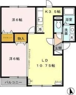 フォルス D【2階】の間取り