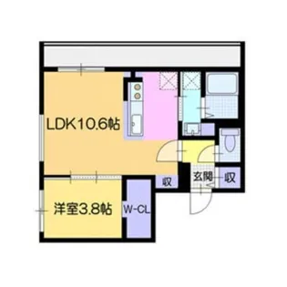 ラ・シュエット元町【405号室】の間取り