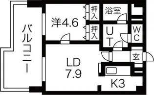 サンクリエN31【504号室】の間取り