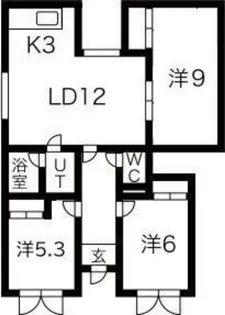 ローヤルハイツN8 A・B【B101号室】の間取り