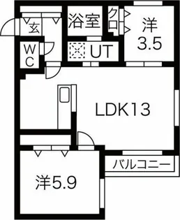 precious kita24(プレシャスキタ24)【2階】の間取り