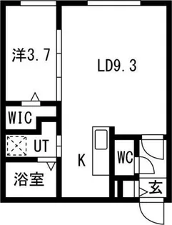 Victoire麻生(ヴィクトワール麻生)【3階】の間取り