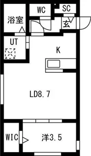 Victoire麻生(ヴィクトワール麻生)【302号室】の間取り