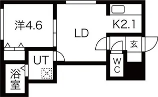 シェリシス北19条【4階】の間取り