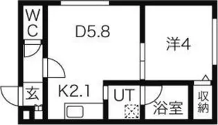 ガレリアN13【4階】の間取り
