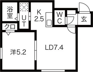 コージィプレイス206【2階】の間取り