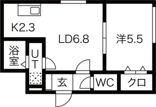 コージィプレイス206【3階】の間取り