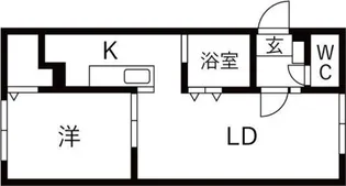 グランメール北17東14B【2階】の間取り