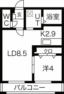 グレィシア・ルーチェ【2階】の間取り