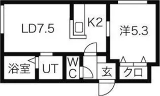 ポラリス環状通東【2階】の間取り