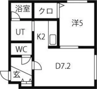 ブランノワール東区役所【4階】の間取り