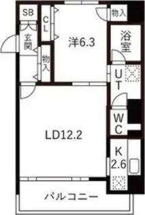 クレアシオン桑園【1階】の間取り