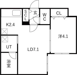 シティプレミア新道東 仮)北32条東17丁目MS【105号室】の間取り