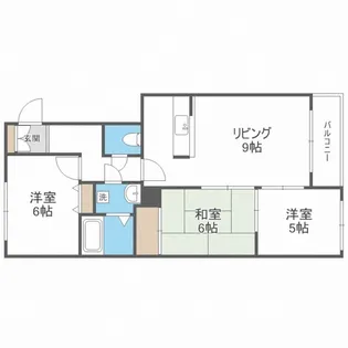 ロイヤル東苗穂V【406号室】の間取り