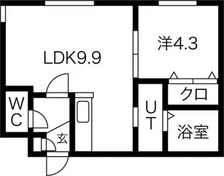 レジデンス北23条【3階】の間取り