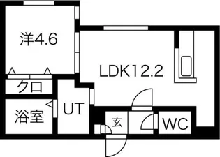 レジデンス北23条【4階】の間取り