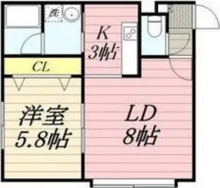プロスパー麻生【106号室】の間取り
