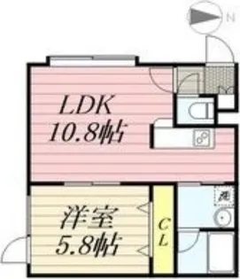 プロスパー麻生【2階】の間取り